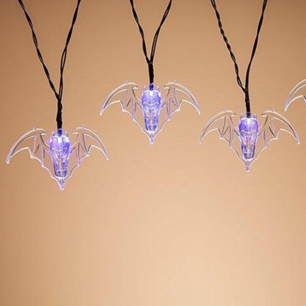NWT battery operated LED bat lights 10 bats indoor outdoor Halloween